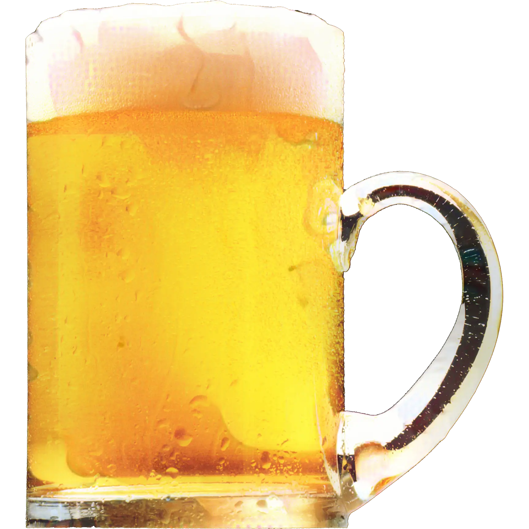 Golden Beer Mug with Foam Top