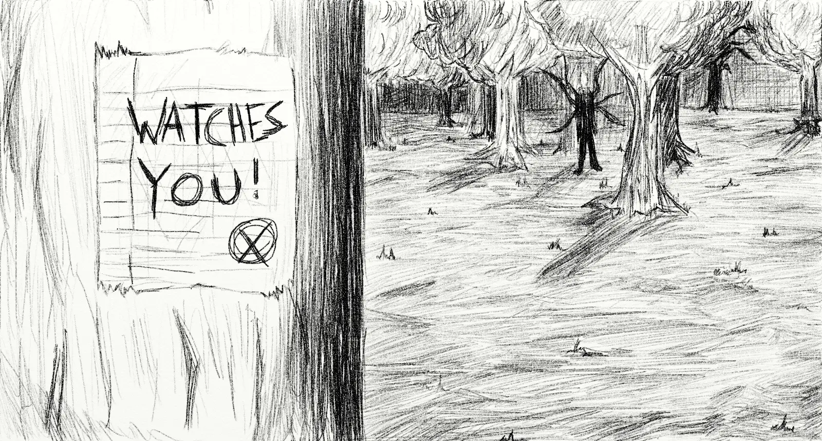 Slender Man Drawing
