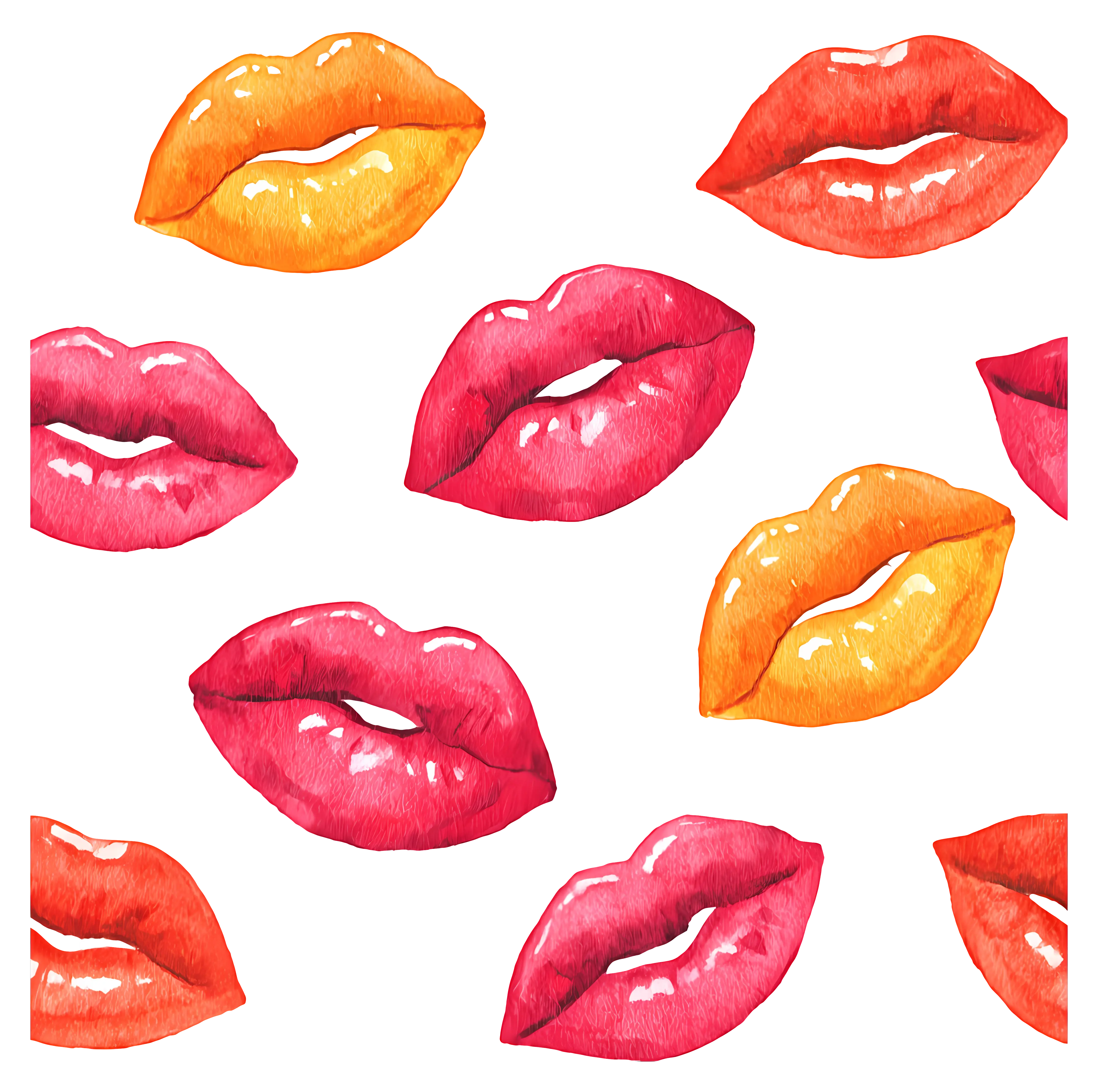 Colorful Lips Pattern