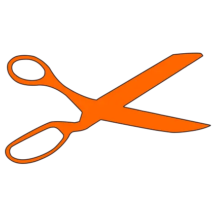 Illustration of Orange Scissors
