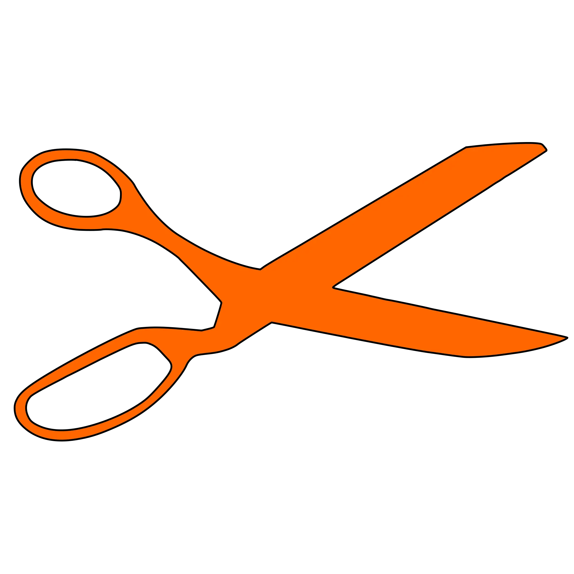 Illustration of Orange Scissors