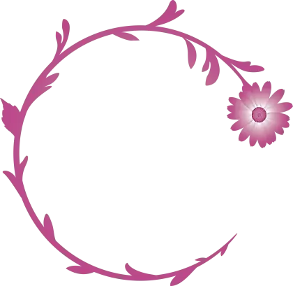 Pink Floral Wreath with Flower Accent