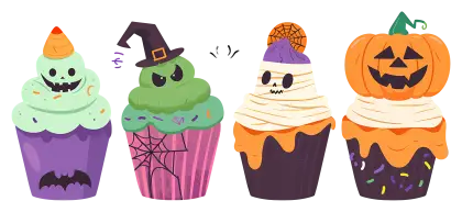 Halloween Themed Spooky Cupcakes