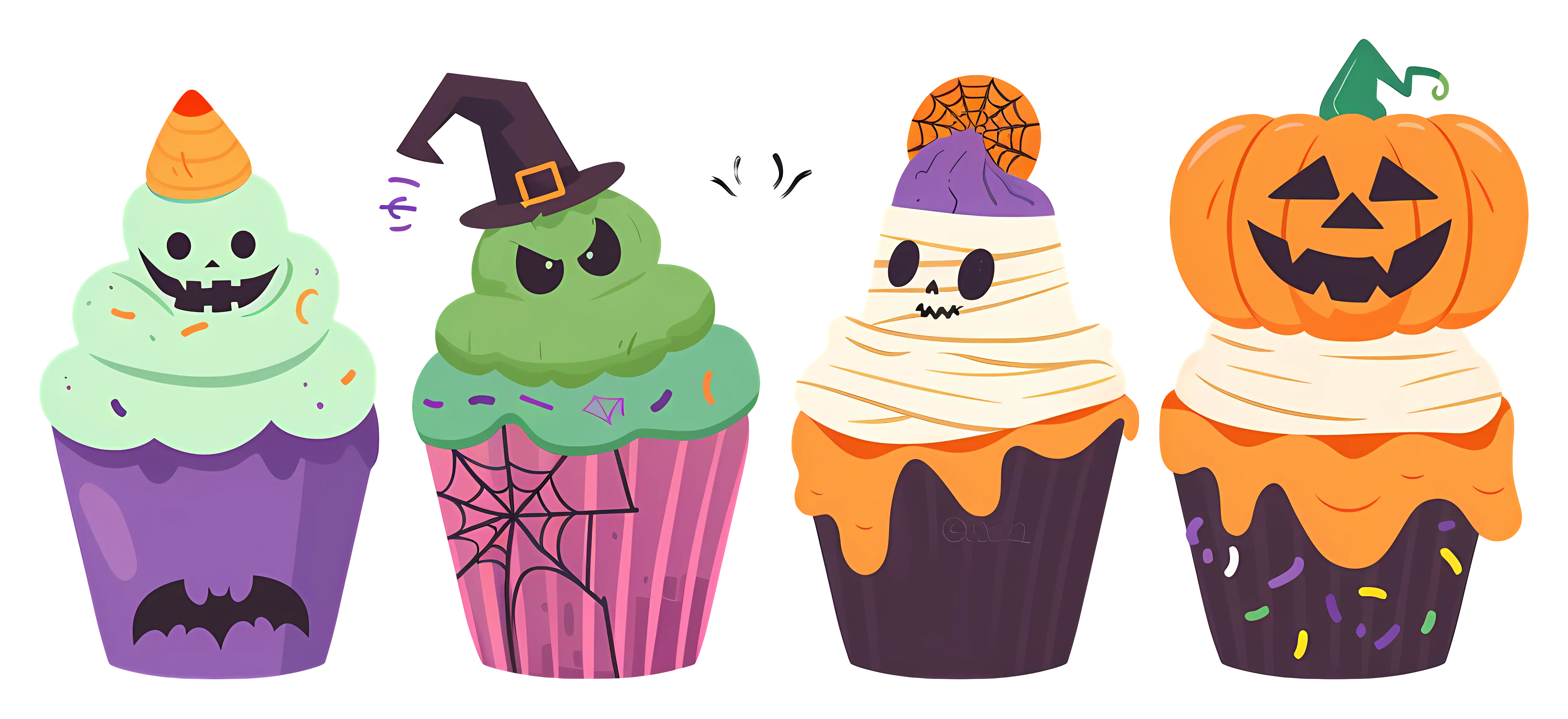 Halloween Themed Spooky Cupcakes