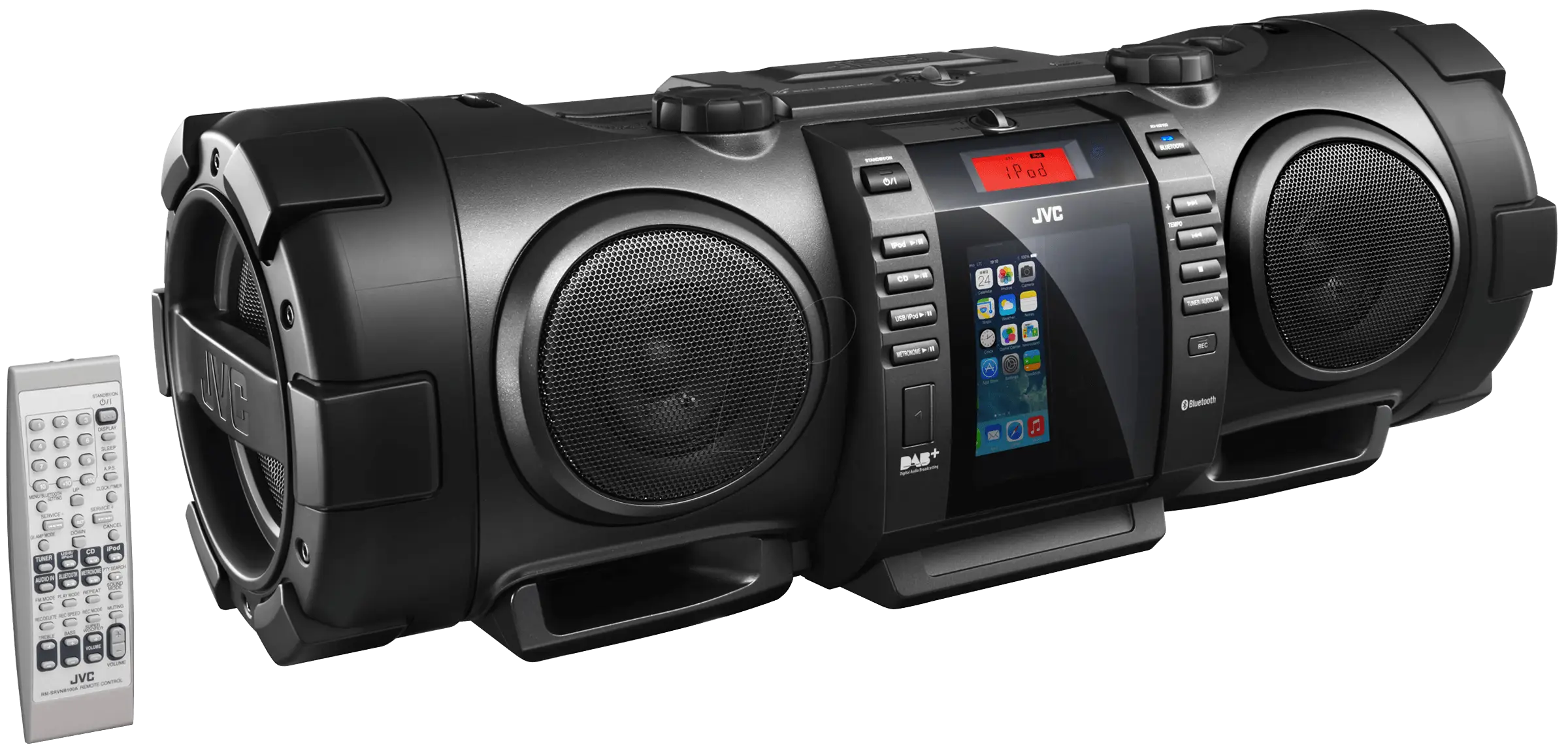 Black Boombox with Speakers for Portable Music