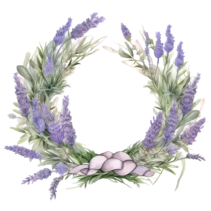 Lavender Wreath with Soft Greenery