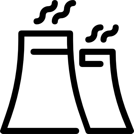 Simple Nuclear Power Plant Icon