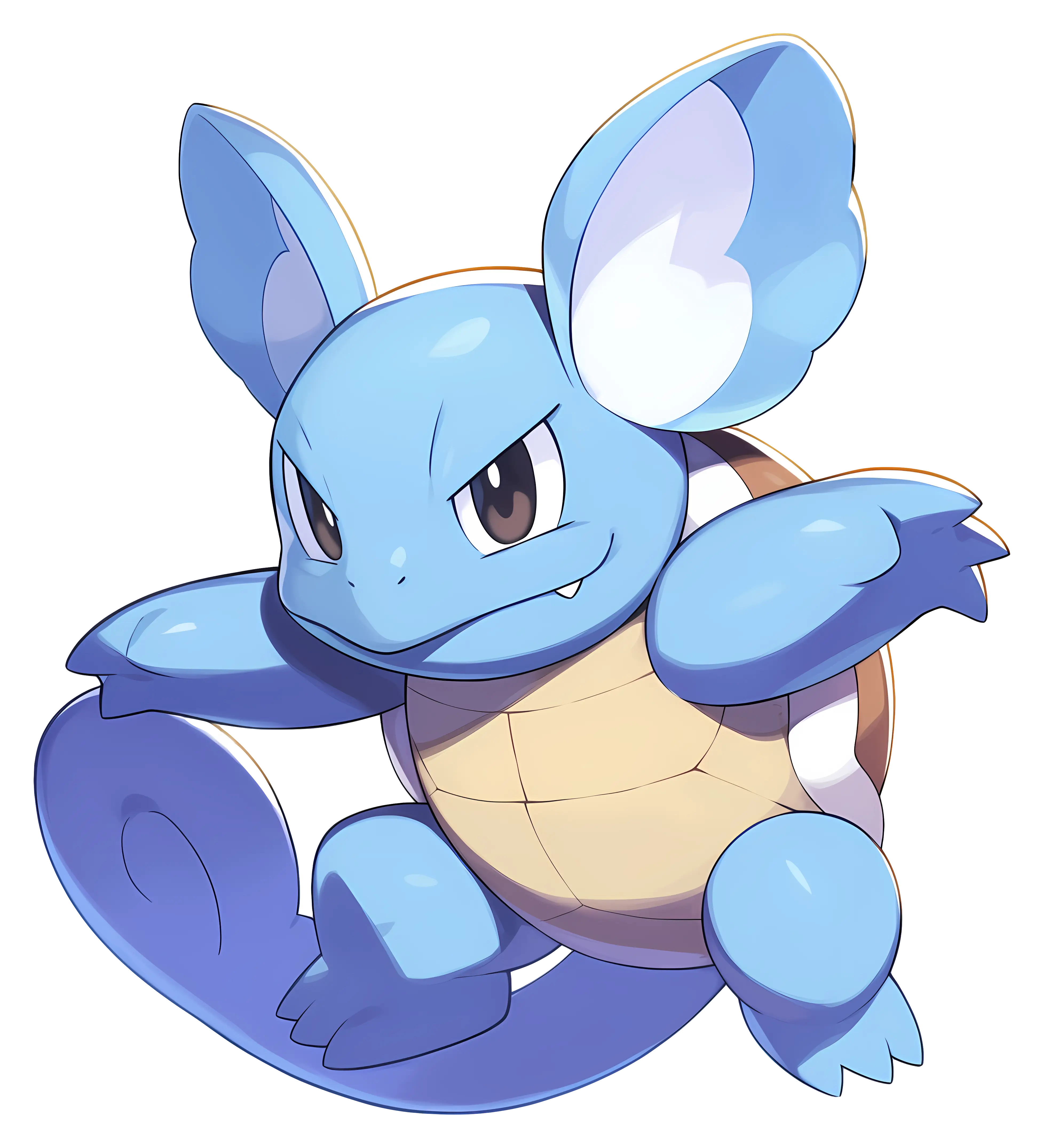 Blue Cartoon Turtle