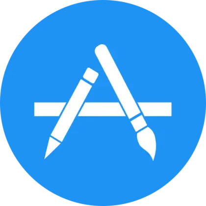 Blue App Store Logo Illustration