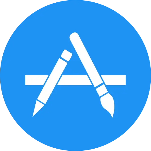Blue App Store Logo Illustration
