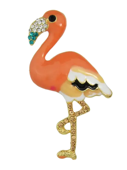 Pink Flamingo with Sparkling Beak