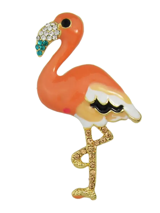 Pink Flamingo with Sparkling Beak