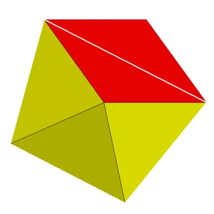 Red and Yellow Geometric Polygon Illustration