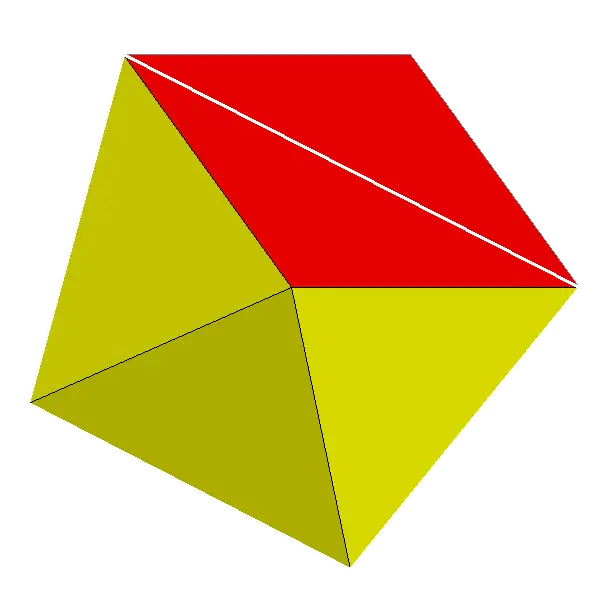 Red and Yellow Geometric Polygon Illustration