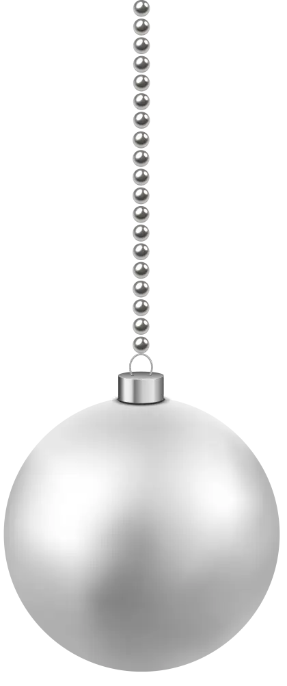 Silver Hanging Ornament with Metal Chain