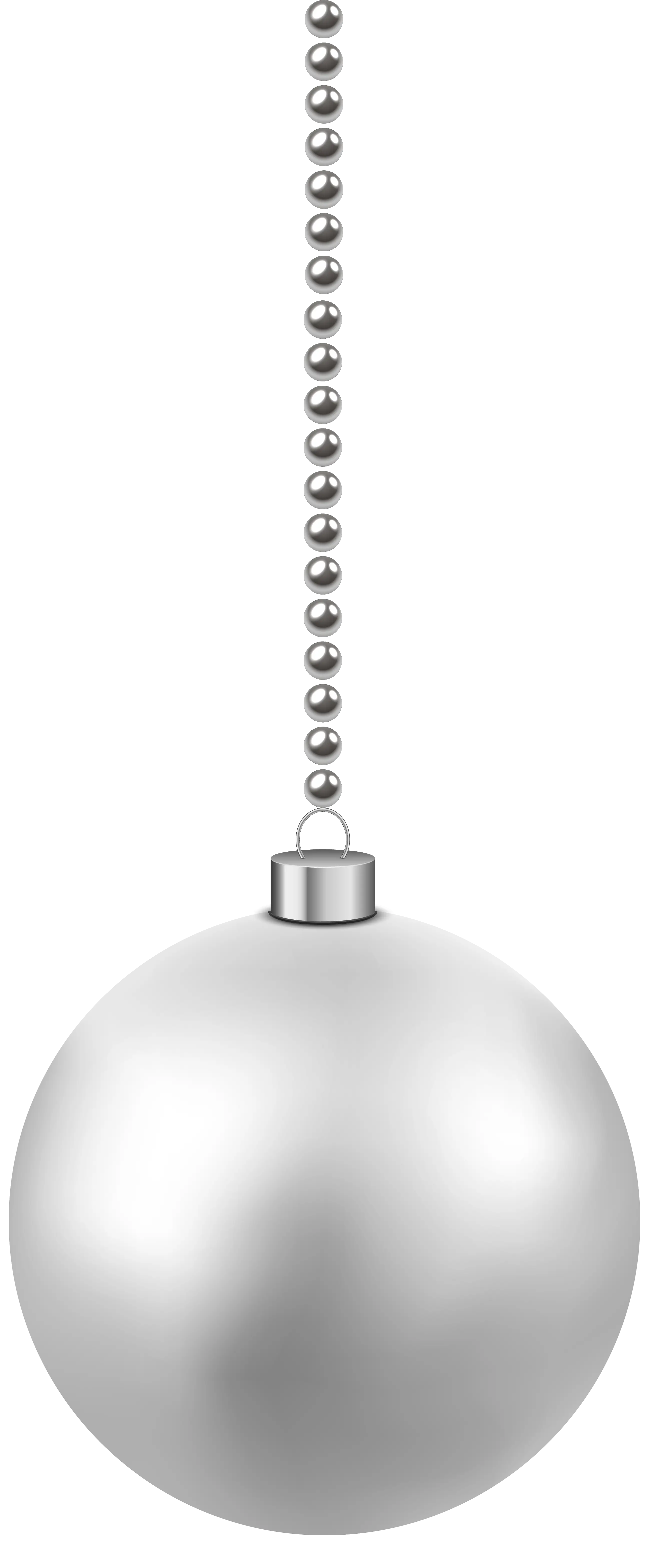 Silver Hanging Ornament with Metal Chain