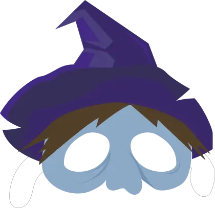 Halloween Witch Mask Illustration