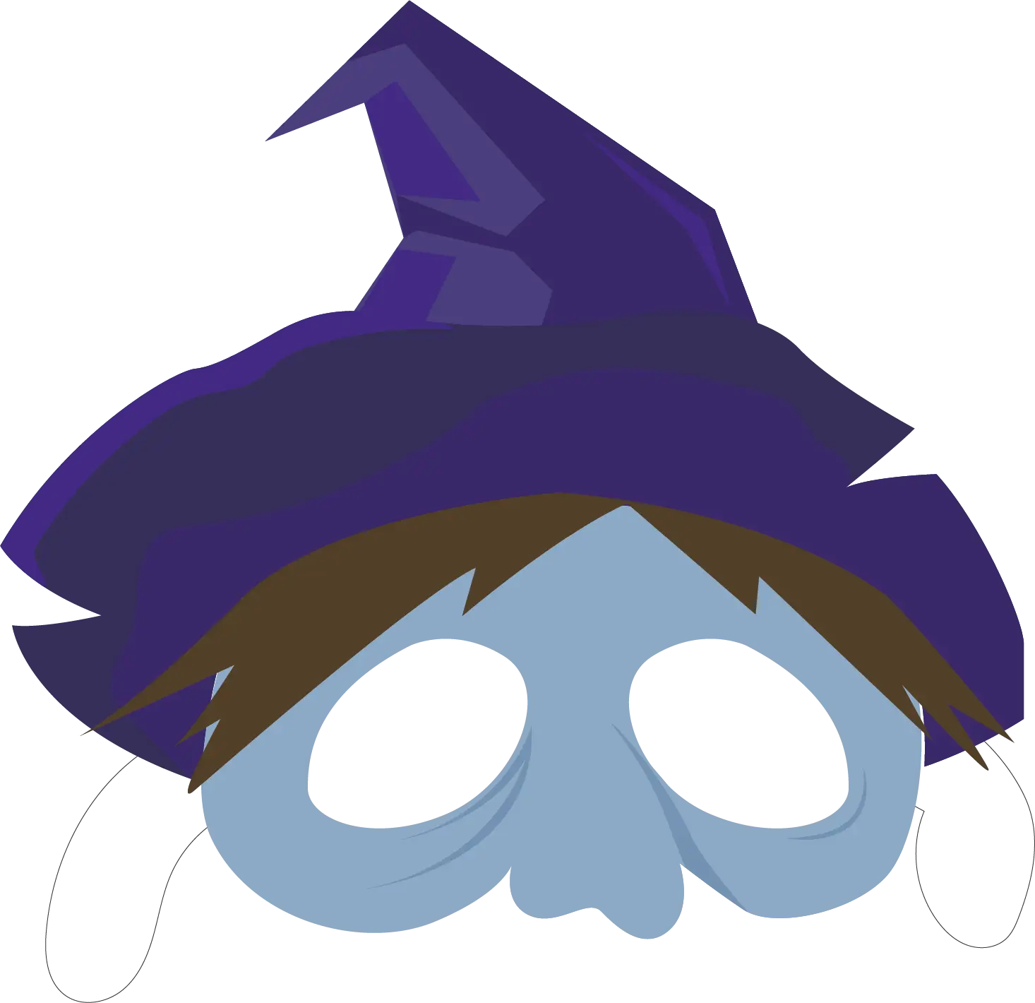 Halloween Witch Mask Illustration