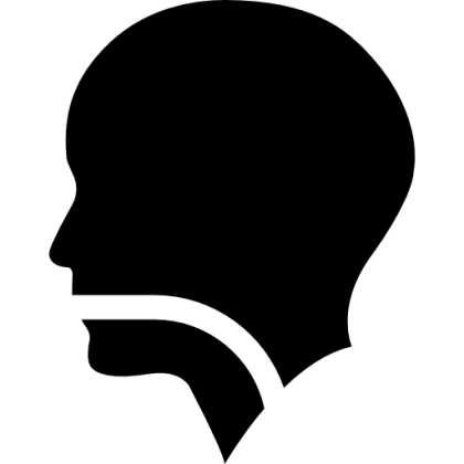Minimalist Human Head Silhouette