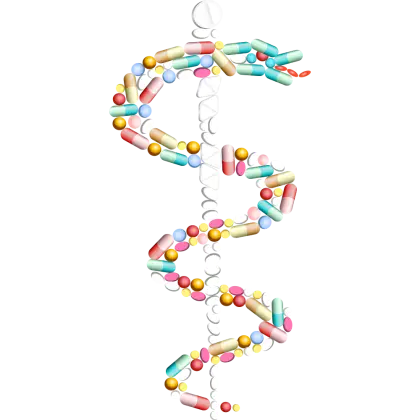 Dollar Sign Made of Pills