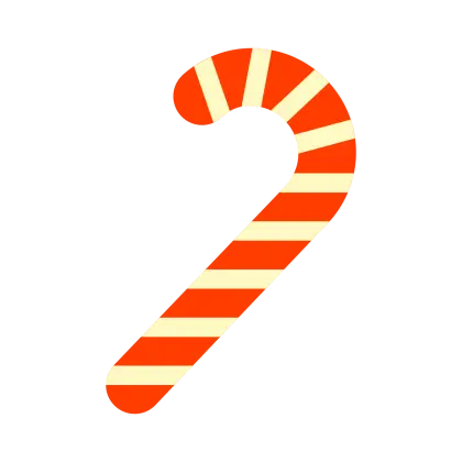 Red and White Striped Candy Cane