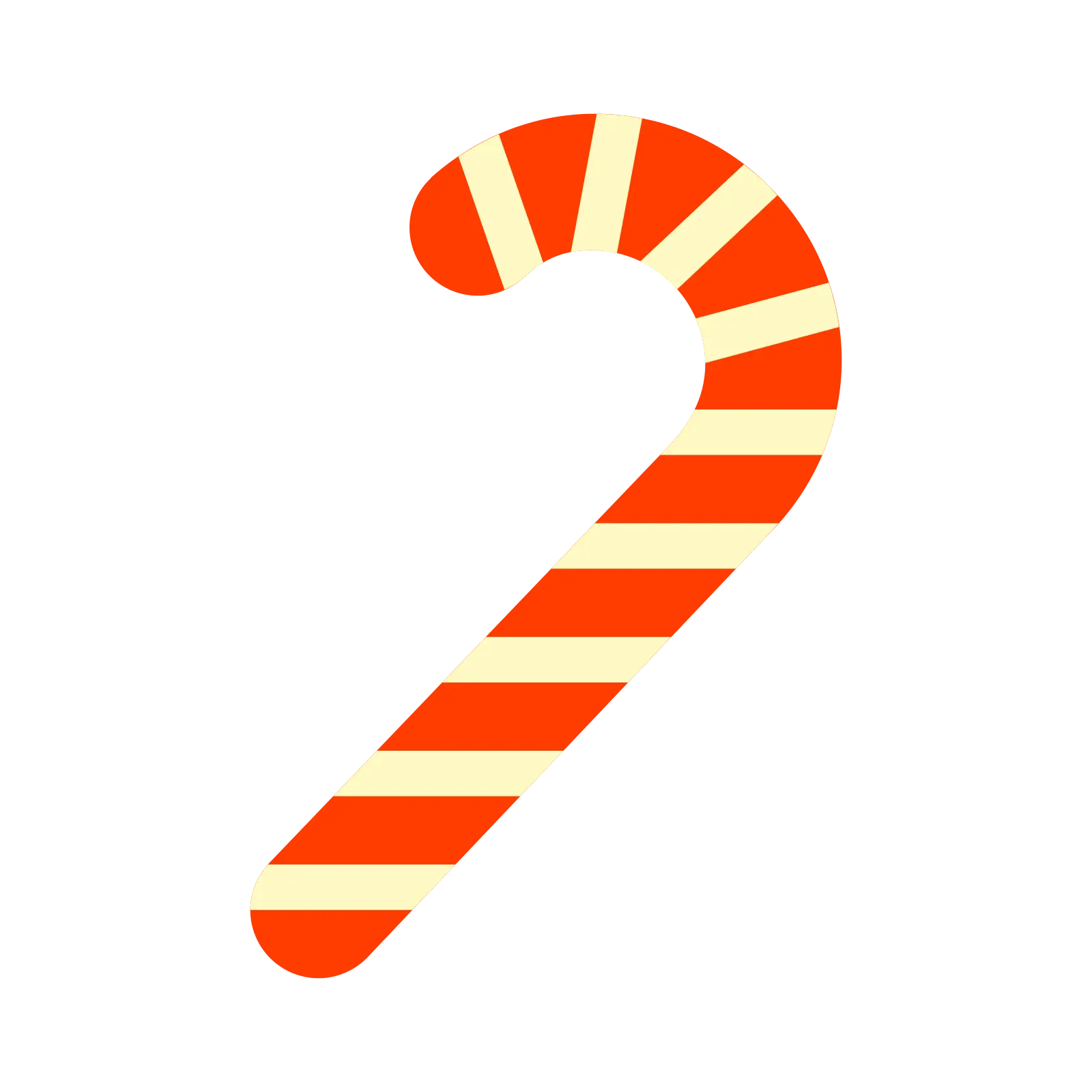 Red and White Striped Candy Cane