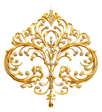 Intricate Golden Floral Ornament