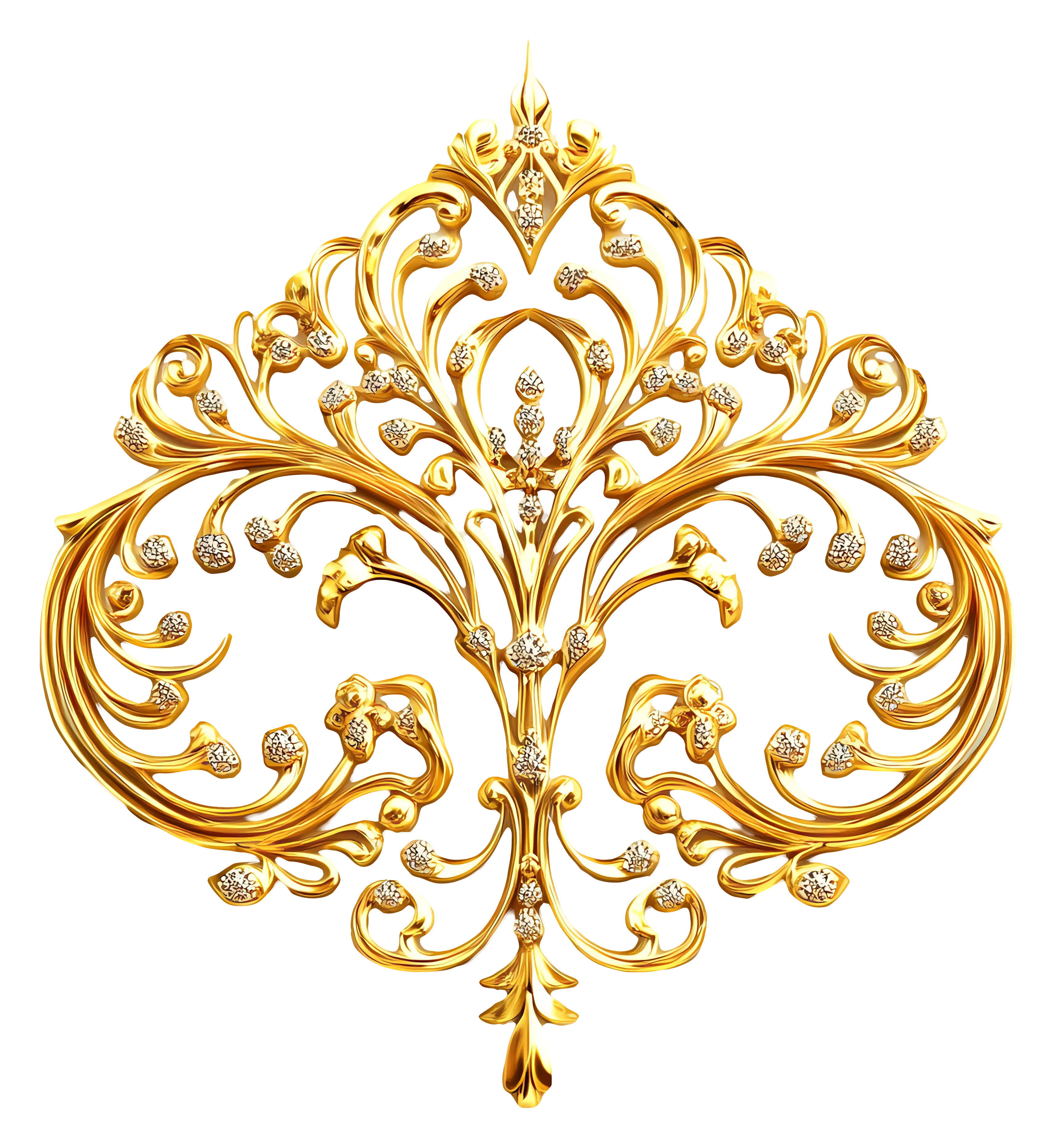 Intricate Golden Floral Ornament