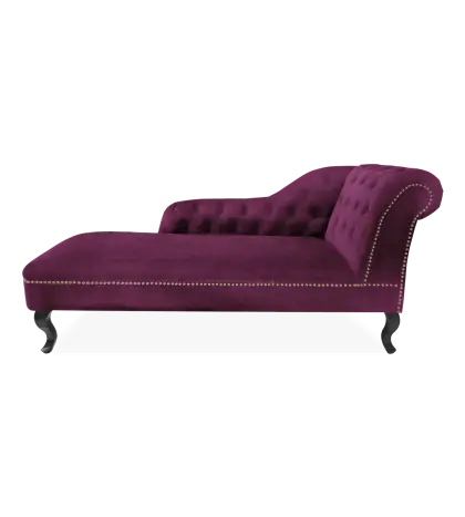 Purple Tufted Chaise Lounge for Luxury DÃ©cor