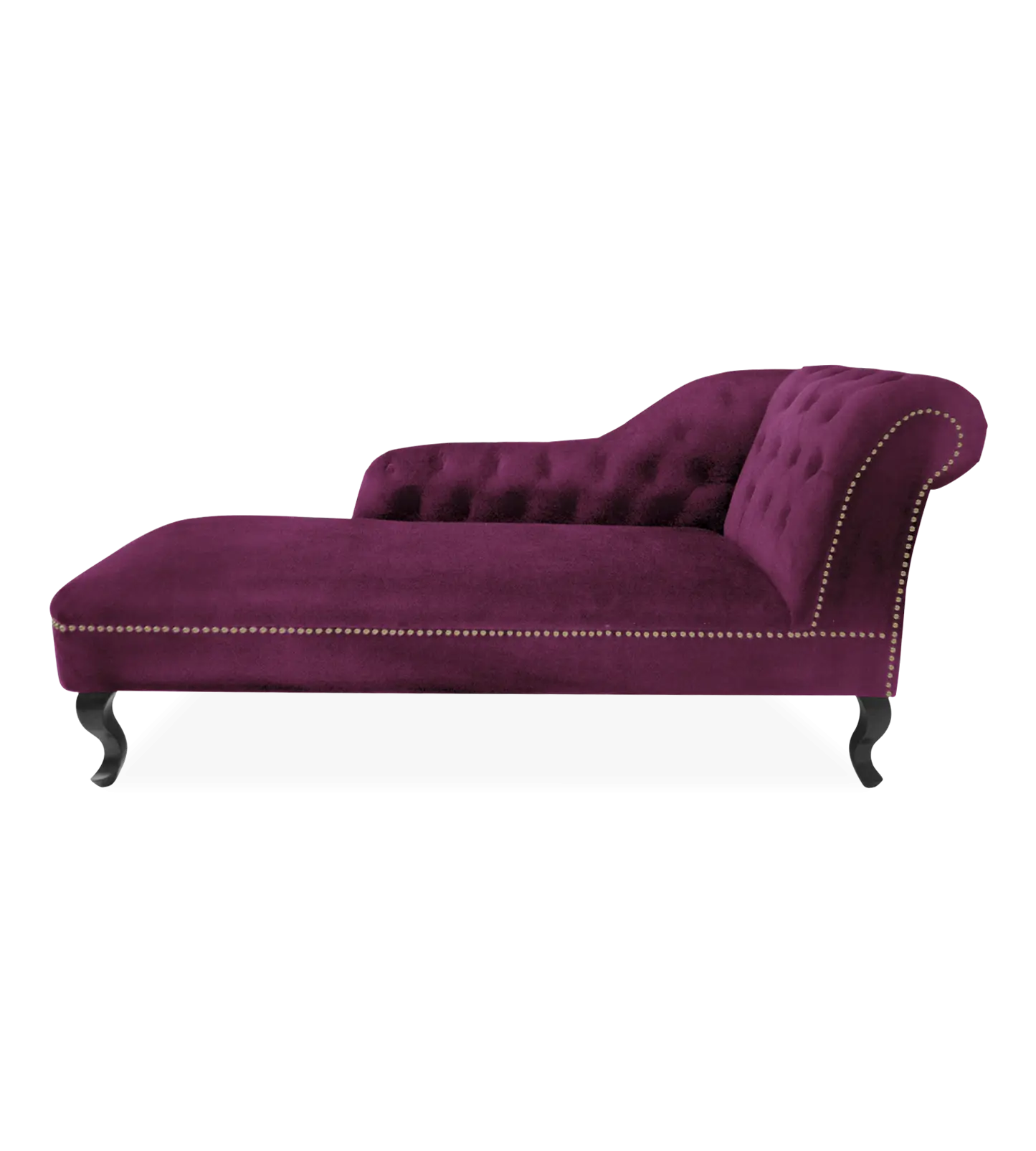 Purple Tufted Chaise Lounge for Luxury Décor