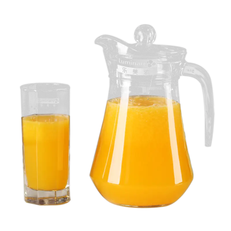 Fresh Orange Juice in Glass and Pitcher