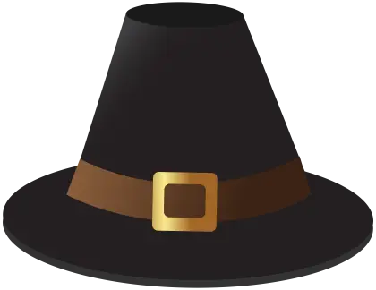 Black Pilgrim Hat with Buckle