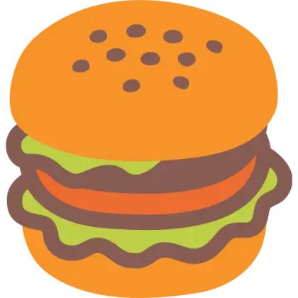 Cartoon Illustration of a Burger