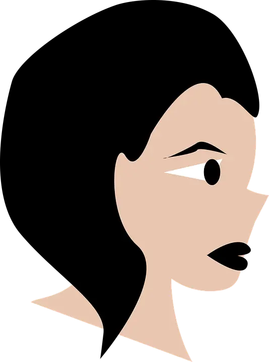 Woman's Side Profile Digital Illustration