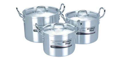 Set of Stainless Steel Pots for Cooking