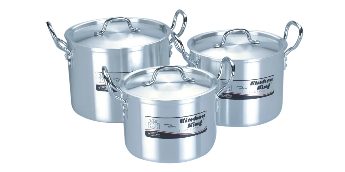 Set of Stainless Steel Pots for Cooking