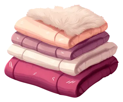 Stack of Cozy Blankets
