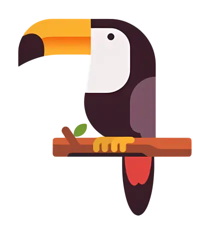 Toucan Bird on Branch