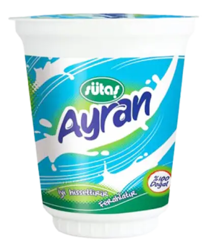 Ayran Yogurt Drink in Packaged Cup Design
