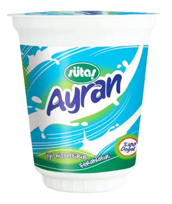 Ayran Yogurt Drink in Packaged Cup Design