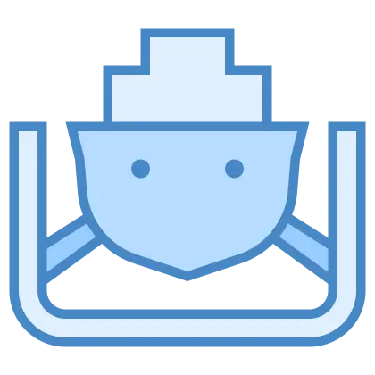 Blue Boat Icon