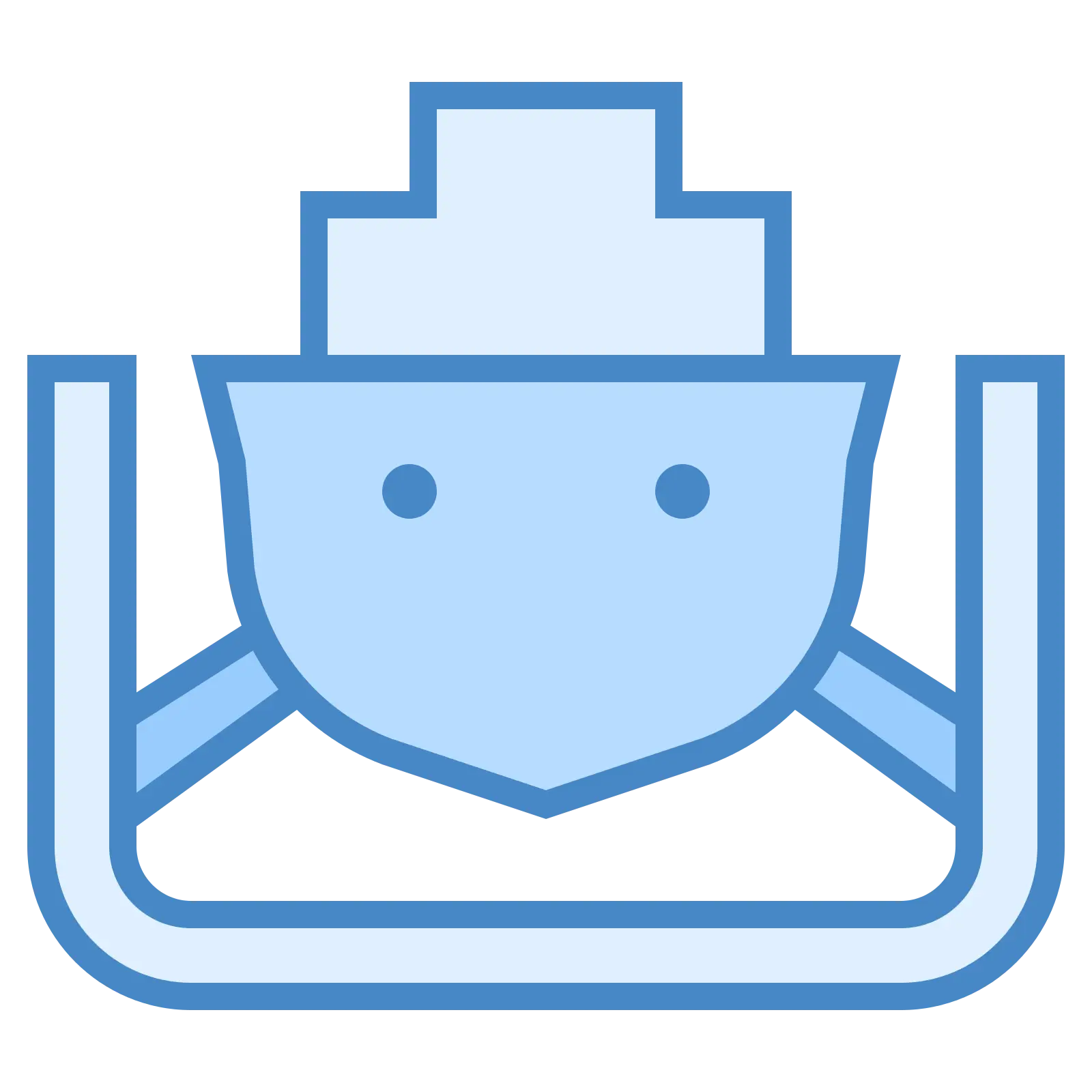 Blue Boat Icon