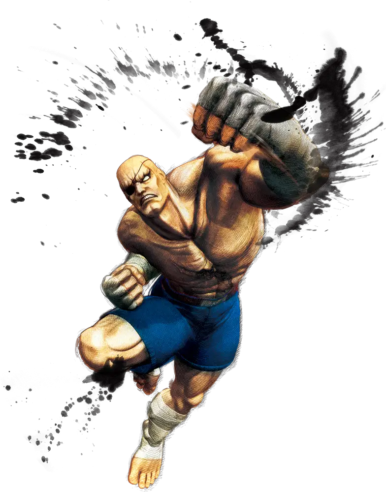 Fighting Character in Dynamic Action Pose