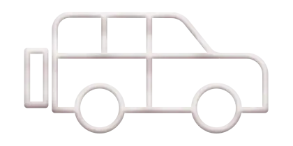 White Car Outline Design