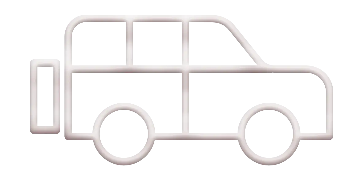 White Car Outline Design