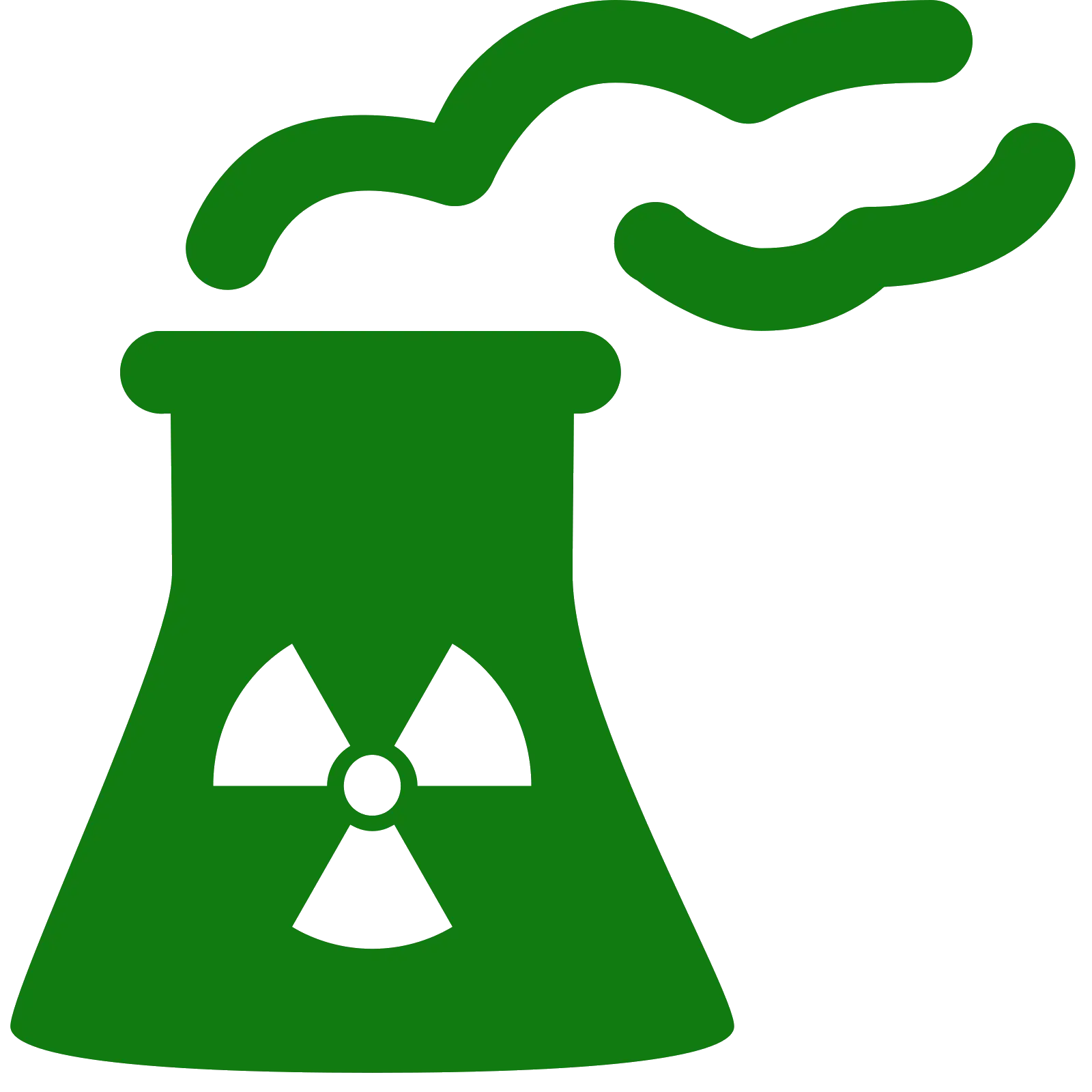Eco-Friendly Nuclear Power Plant Symbol