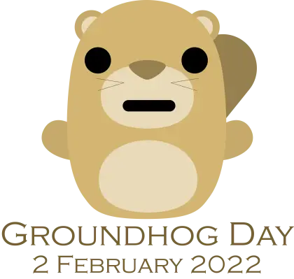 Cartoon Groundhog Day Celebration