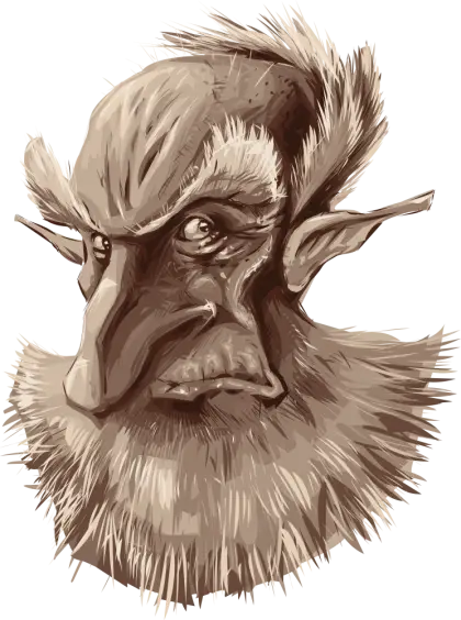 Grumpy Goblin with Beard