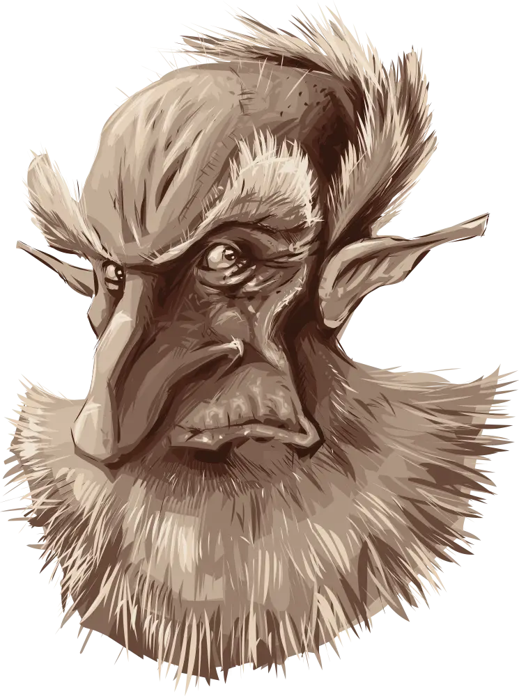 Grumpy Goblin with Beard