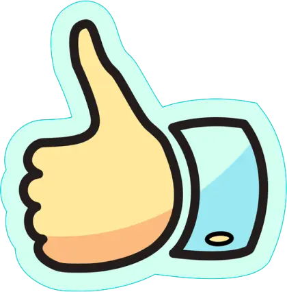 Cartoon Thumbs-Up Illustration
